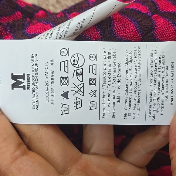 Vintage Missoni Vibrant Pink and Brown Knit Pattern Size 38 - Picture 5 of 7